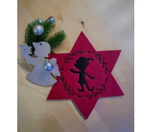 Stickdatei - Wichtelkranz Silhouette